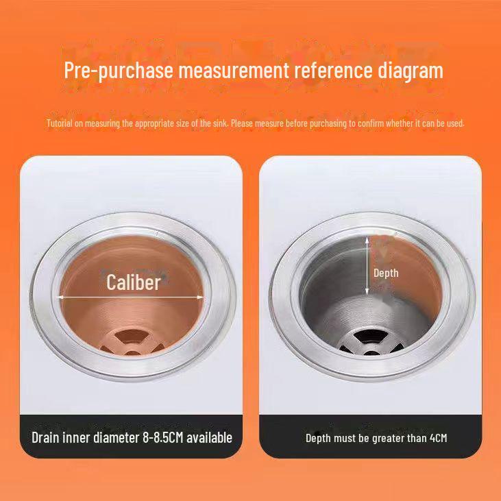 Universelle Filterabdeckung für Spüle und Bodenablauf aus Edelstahl