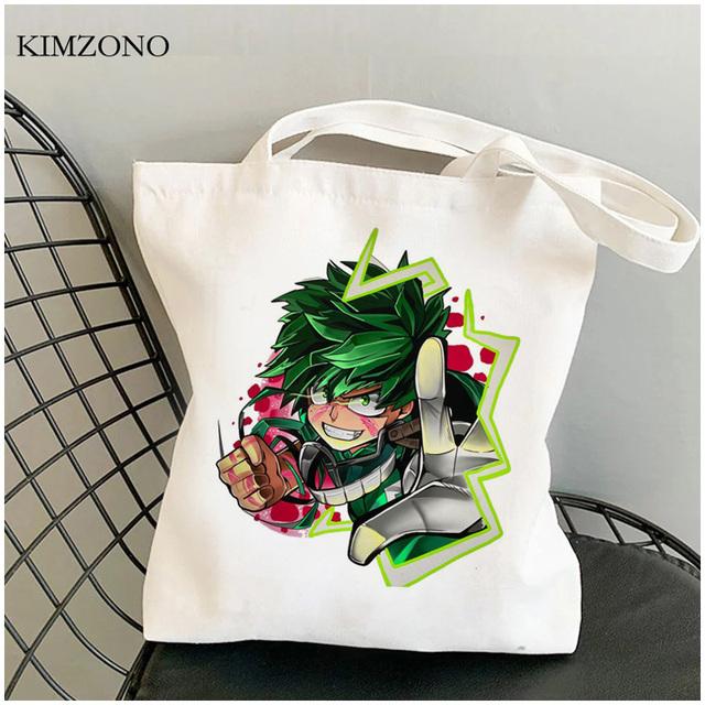 My Hero Academia Einkaufstasche Bolso Lebensmittelgeschäft wiederverwendbare Tragetasche Bolsa Jutebeutel Tasche Stoff Sacola wiederverwendbare Stoff-Cabas