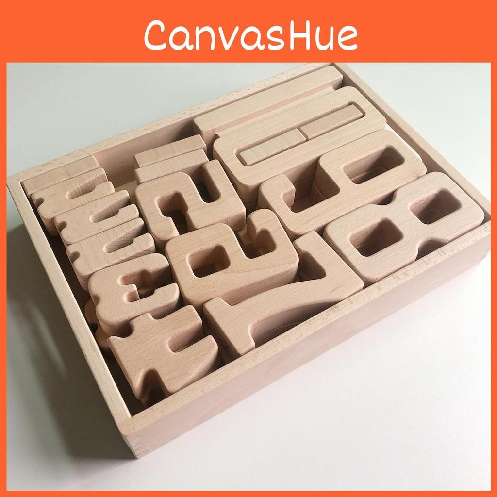 Piece Wooden 32 Digital Building Block Set Children Early Toys Education