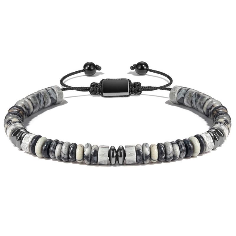 Natural Stone Beaded Adjustable Bracelet Women Minimalist Geometric Design Handmade Crystal Jewelry