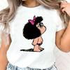 Mafalda Shirt Girl Grunge Colorful Psychedelic Comfortable Harajuku Top Tees Punk Aesthetic Hip Hop 2000s 80s Harajuku