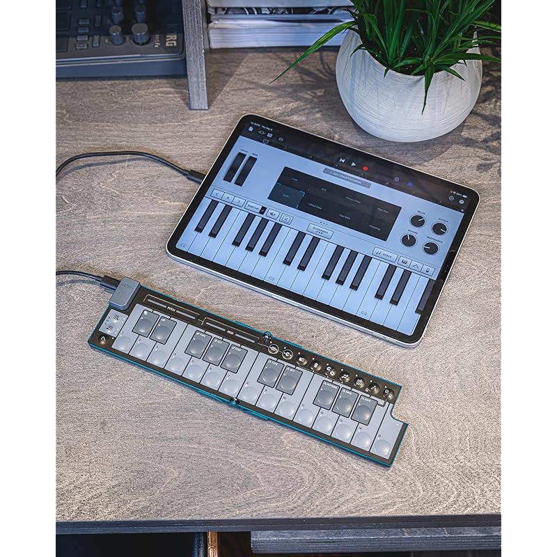 KORG nanoKEY Fold 25-Key MIDI Keyboard, Compact, Controller, DTM, USB, Pass-Powered, Includes Plug-ins, Alpine Green, NANOKEY-FD AG