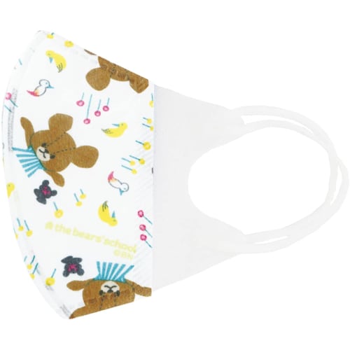 Skater 3-Layer Non-woven 3D Mask for Children 10 Pieces Bear School MSKS3-A