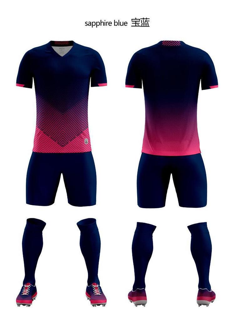 Set Divise da Calcio Uomo e Donna Maglie da Calcio a Manica Corta Asciugatura Rapida Abbigliamento da Allenamento Calcio Bambini