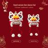 Lion Dance Parent-Child Wool Hat: Cute, Hand-Knitted, Warm Tiger Head for Autumn & Winter, Child & Adult Sizes.