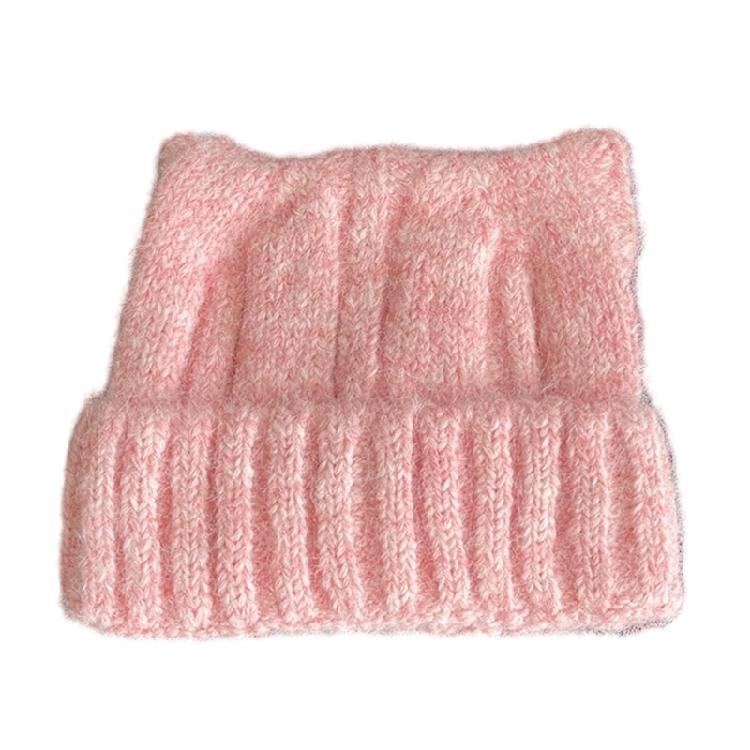 Crochet Devil Ear Hat for Women and Girl Popular 2000S Beanies Hat Soft Pullover Hat for Daily Use Outdoor Winter Headpiece