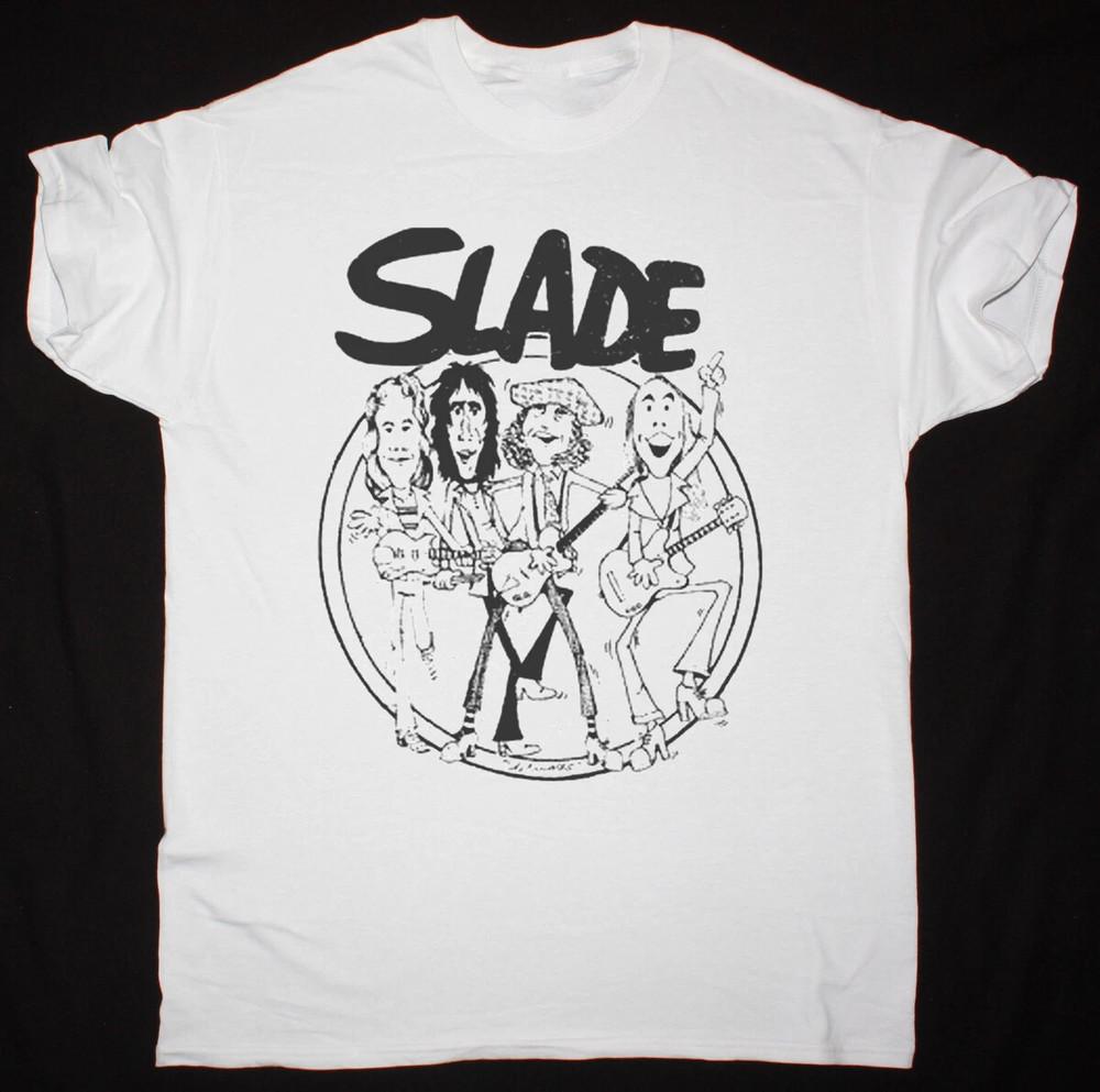 Slade Band Member Tour Funny TShirt Unisex White All Size S-5XL 1A0053 Unisex T-Shirt XL