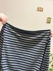 Women's Striped One-Shoulder Long-Sleeve Top - 2025 Spring/Autumn Slim Fit Korean Style