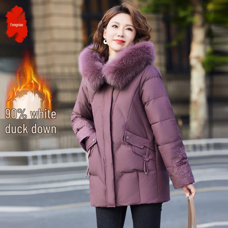 

Женский утолщенный зимний пуховик с меховым воротником L