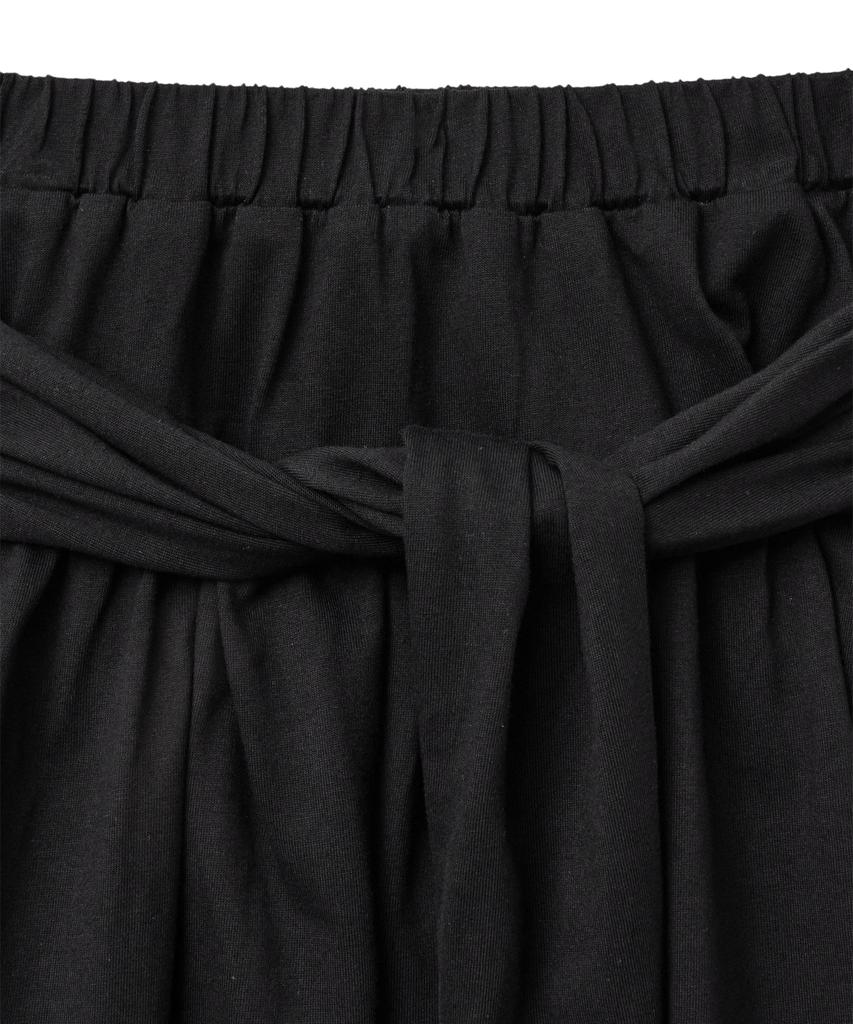 Lougeu Twist Tie Mini Skirt_Black