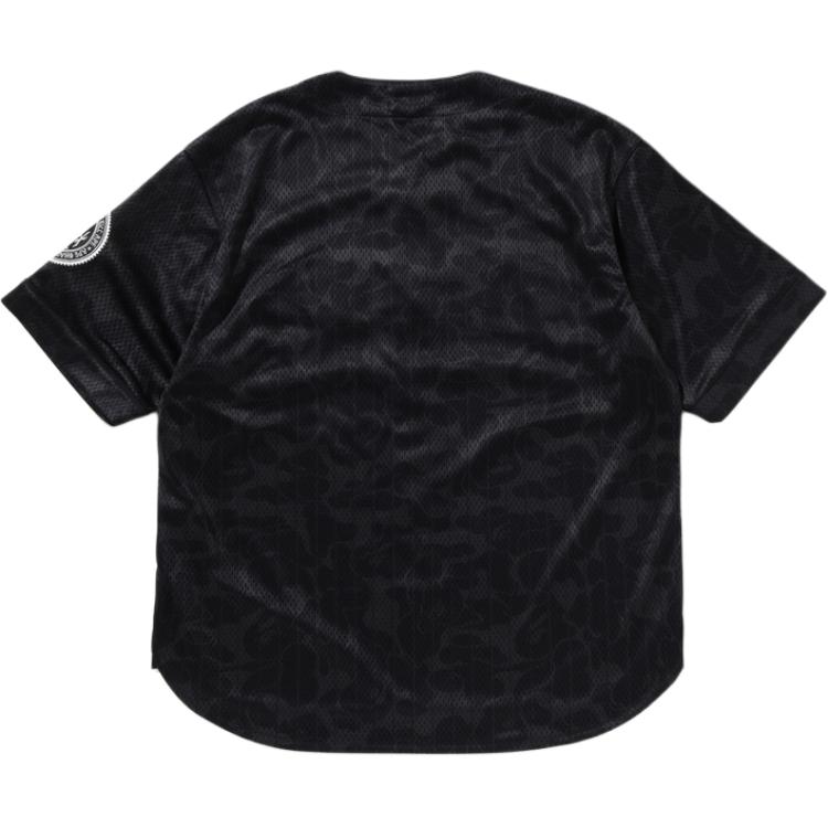 A Bathing Ape Camo Stripe baseball shirt 1L30-132-003