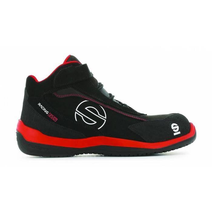 Chaussures de sécurité Racing Evo S3 SRC ESD Noir et rouge - Sparco