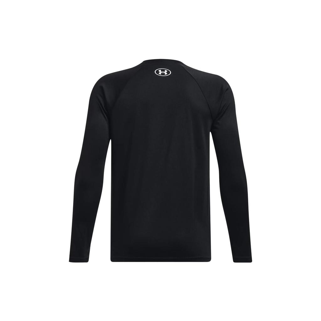 Under Armour Round Neck Printed Pullover Long Sleeve T-Shirt Kids Tops Black 1380470-001