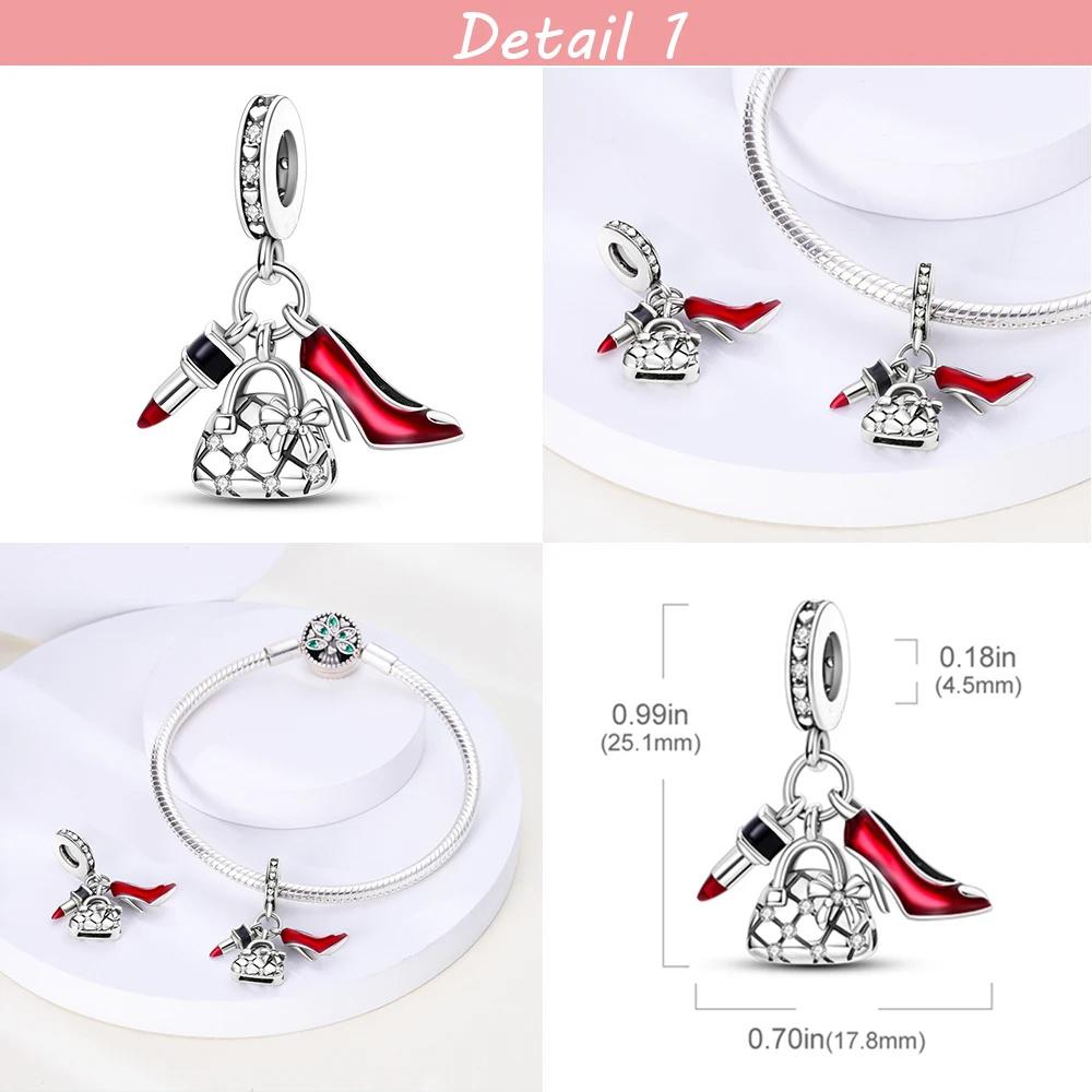 Copper Plated Roller Skates Wings Dangle Charm Fit Bangle Bracelet Beads Color Enamel Pendant Women Jewelry Making