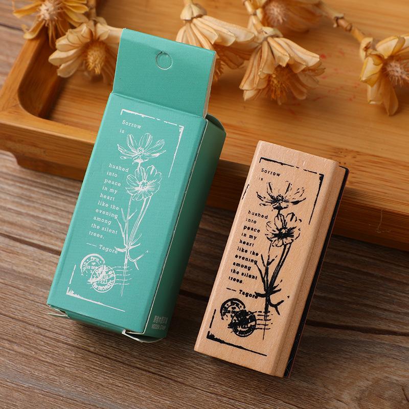 Exquisite Wooden Floral Girl Stamps - Creative Fresh Plant DIY Journal Decor Stamps (8 Styles To Choose) Journal Stamp Journal
