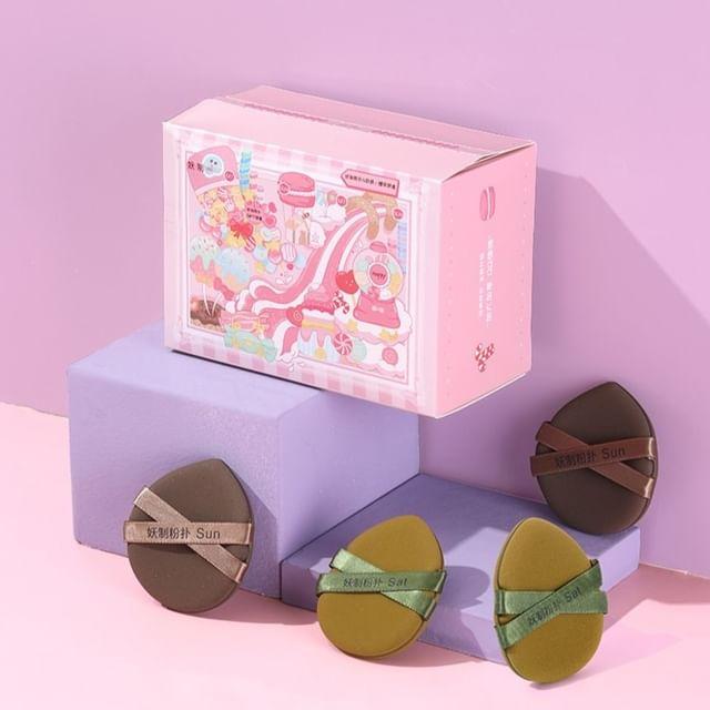 YAOZHI - Набор пуховок для выходных с футляром Set (4pcs)