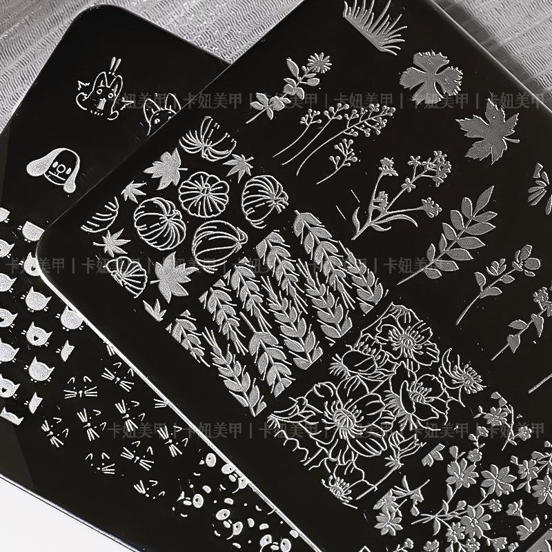 Nail Art Printing Plate Template Silicone Seal Steel Plate Cute Cartoon Butterfly Flower Nail Salon Professional Transfer Tool