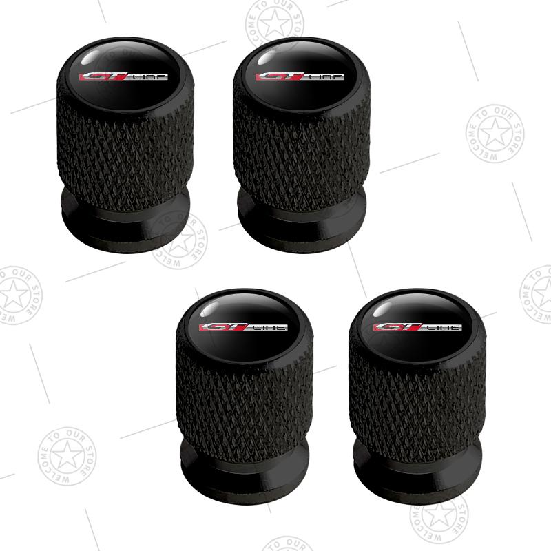4pcs GT LINE Logo Car Wheel Tire Valve Caps Air Stem Aluminum Accessories For Peugeot 306 308 u 208 3008 407 508 2008 4008 5008