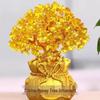 JINGRUIXIANG Yellow Crystal Money Tree Ornament