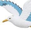 Coastal Living Room Decor 3 Pcs Wood Seagull Beach Wall Art Nautical Theme Flying Sea Soft Delicate Line Artwork Birds Sculpture Lake House