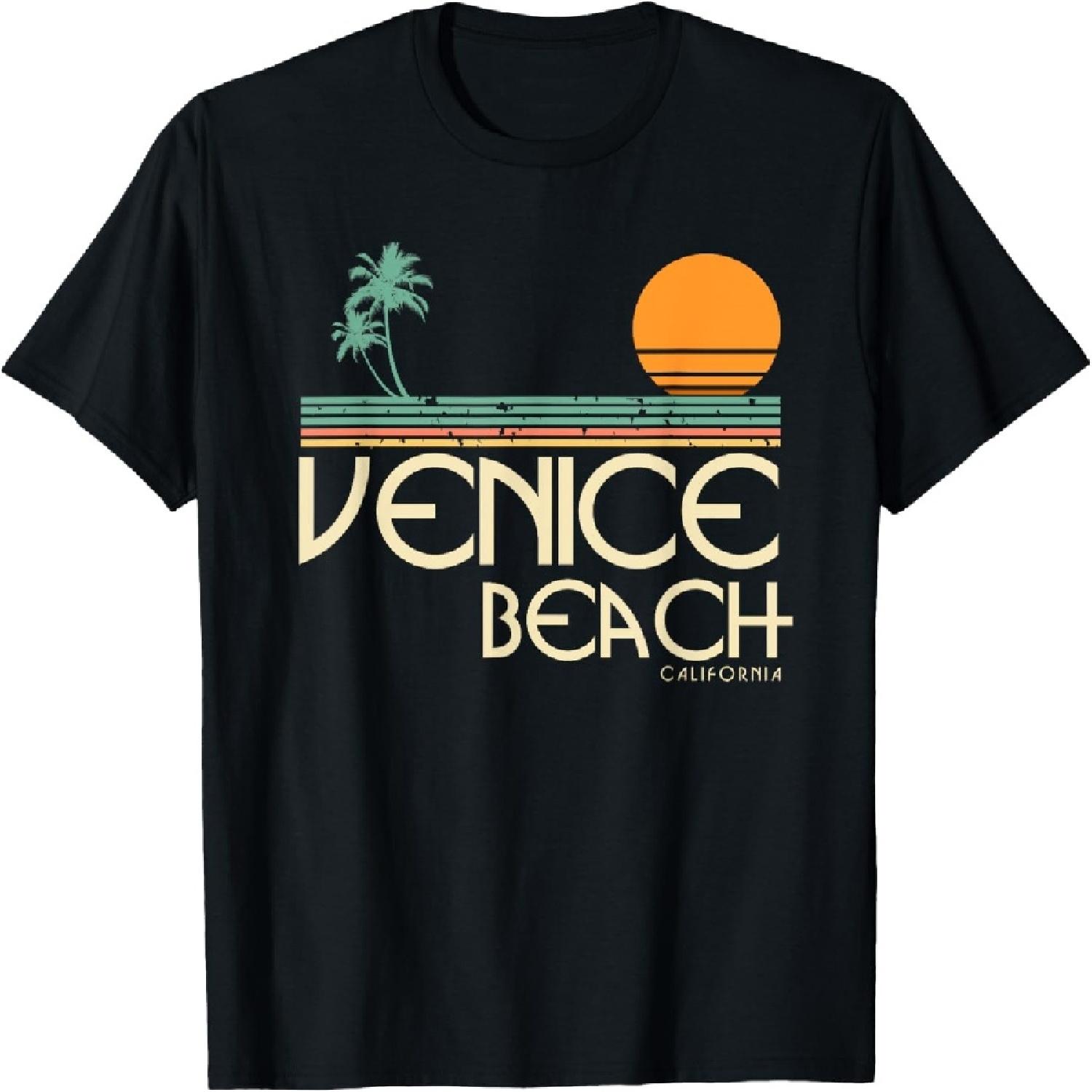 

Vintage Venice Beach California Sunset Palms T-Shirt XXXXXL різнокольоровий