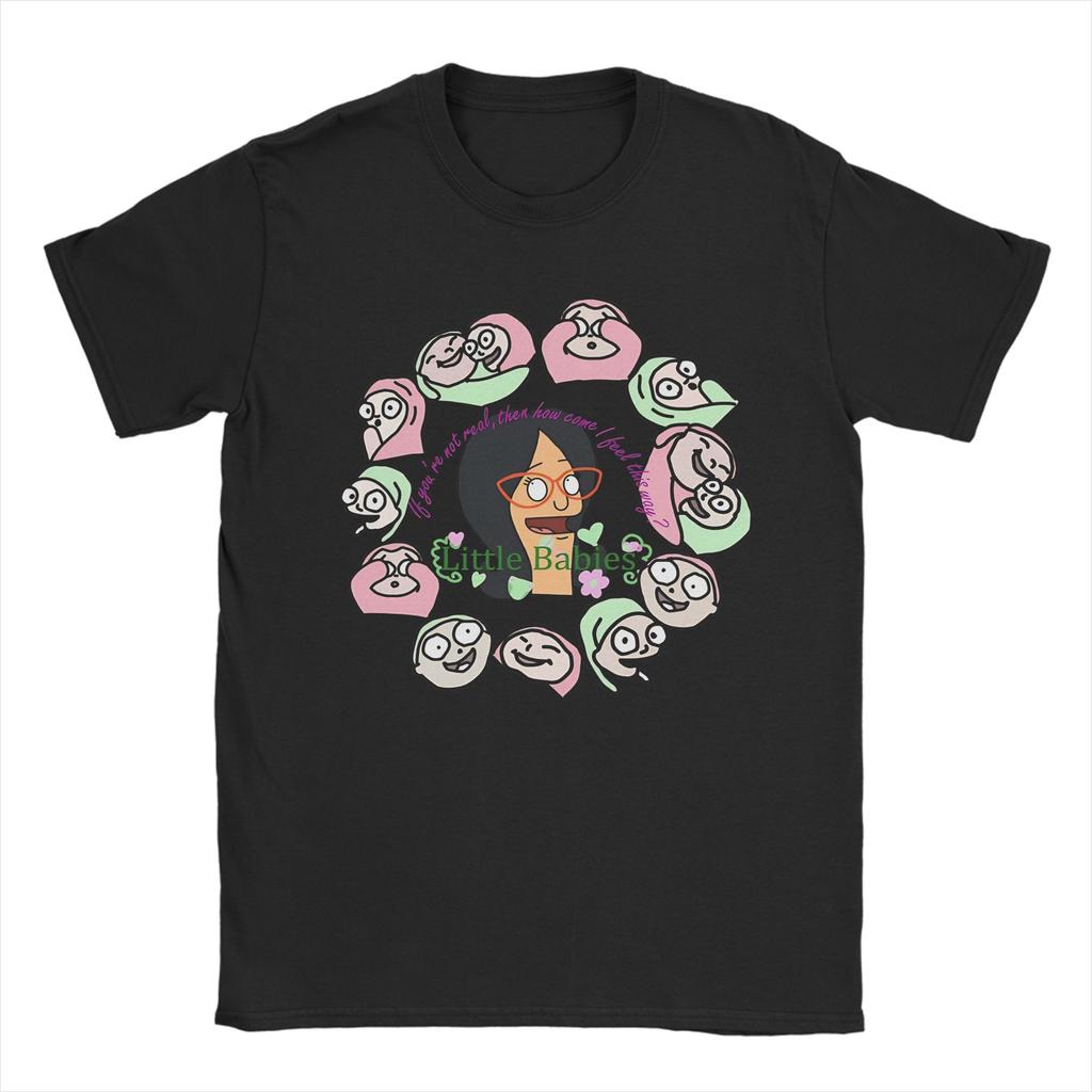 Bobs Burgers Family Shot & Teddy Logo  Tshirts Men Cotton Clothing Casual  Crewneck Short Sleeve