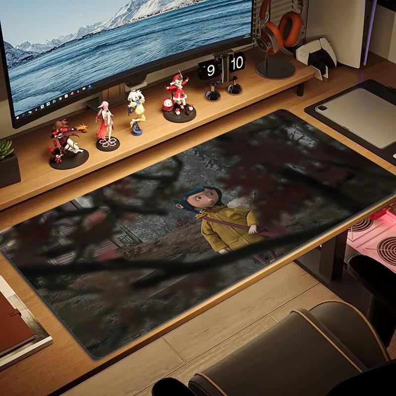 Coraline3 Print Cushion Non-slip Laptop Tablet Big Mousepad XXL Mat Mini PC Playmat With Lock edge