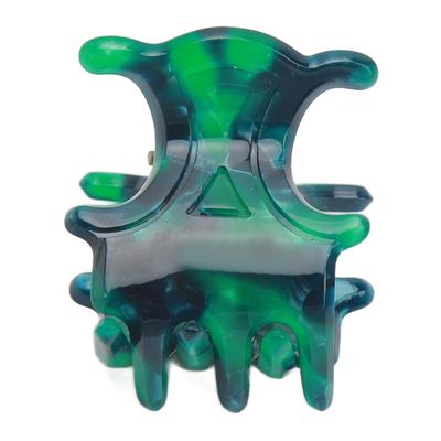 Mini Haarspange Starker Halt Runde Kante Elegant Winzige Haarspange für Pony Kleine Florale Grüne