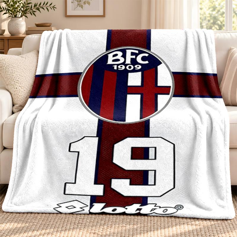 Bologna Football Club blanket Flannel Blanket Soft Cozy Plush Throw for Sofa Bed Lightweight Home Decoration Outdoor camping