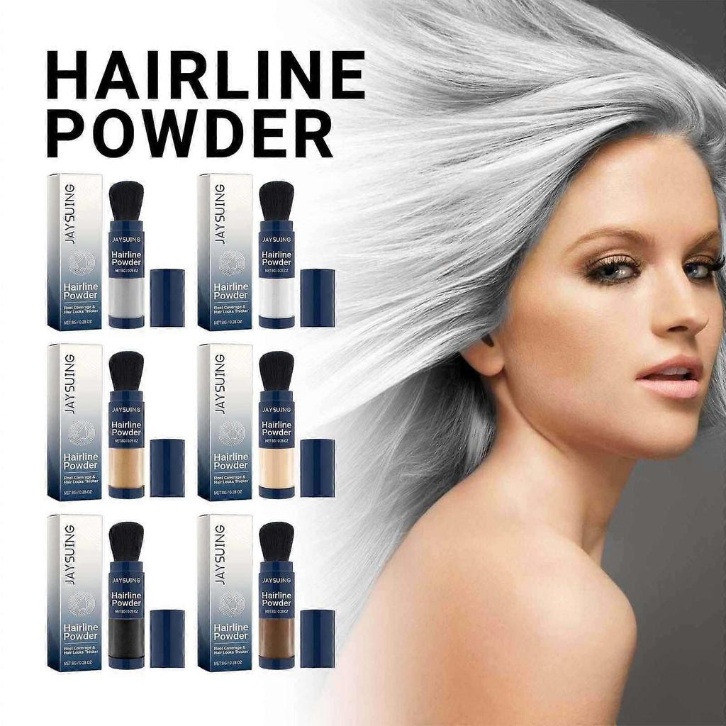 Hair density fiber powder thick hair fluffy color filling hairline refreshing oil control powder black 8g