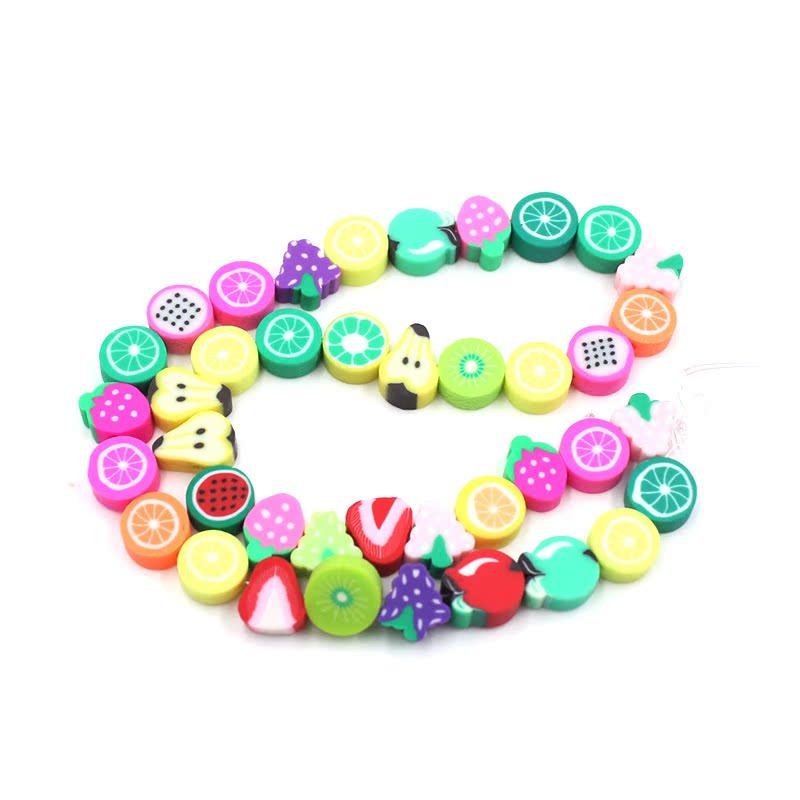 Soft Pottery Beads Beaded Handmade Materials Diy Jewelry Accessories Mobile Phone Chain Bead Separation Mixed Color Soft Pottery Loose Beads