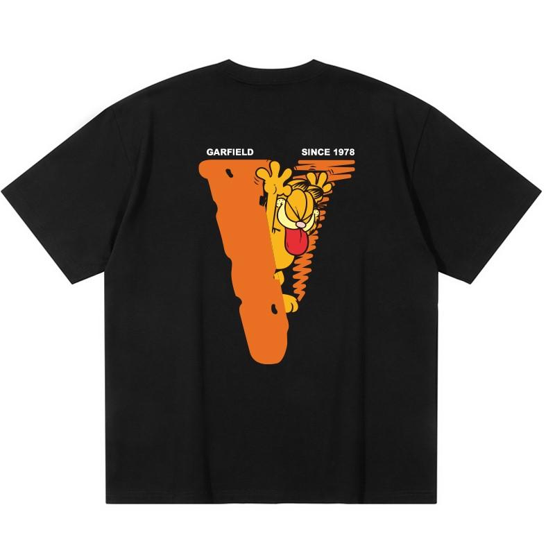 

Garfield Funny V-Sign Trendy T-Shirt! American Streetwear Front and Back Print Loose-Fitting Short Sleeve, Unisex, Oversize Couple Tee S