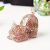1.77in Resin Cat Statue with Tail, Natural Crystal Gemstone Figurine, Feng Shui Spiritual Decor for Halloween Christmas Gift
