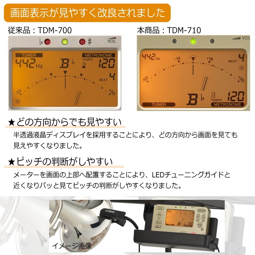 Tuner Metronome Ivory Tuner Microphone Set TDM-710IV + TM-40 (TM-40 Ivory)