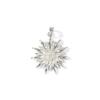 2PCs Sunflower Charm Micro Pave Clear Cubic Zirconia Brass Pendant For DIY Necklace Earrings Jewelry Making Findings 28mm X 22mm