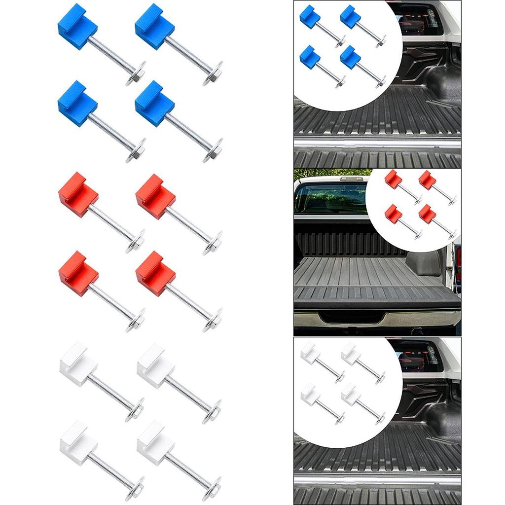 4Pcs Truck Tool Box Tie Downs Strong Structure Wear Resistant Professional Universal Easy Use Pickup Crossover Mounting Clamps