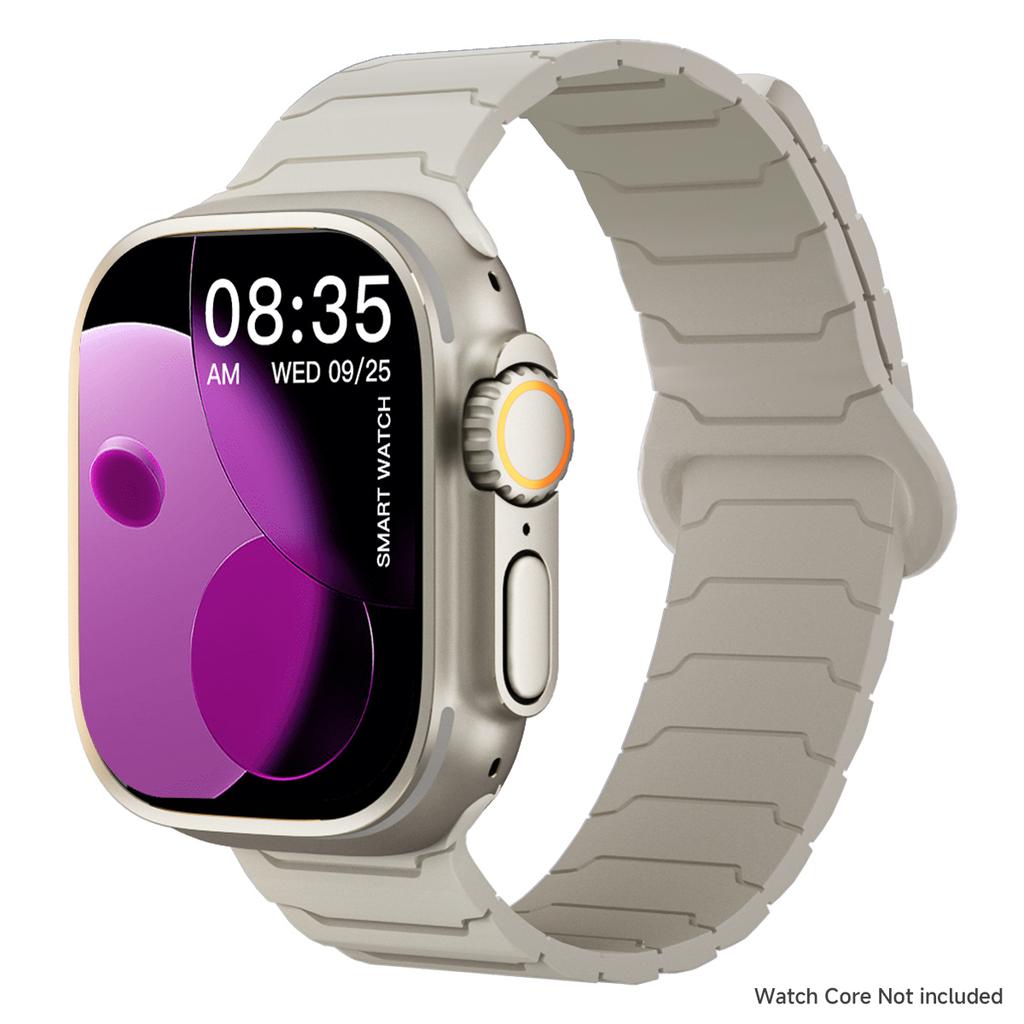 Two-tone strap for Apple watch ultra 3 49mm 45 44 38 40mm Magnetic sport band for iwatch 11 10 9 8 7 6 5 4 se3 Silicone Bracelet