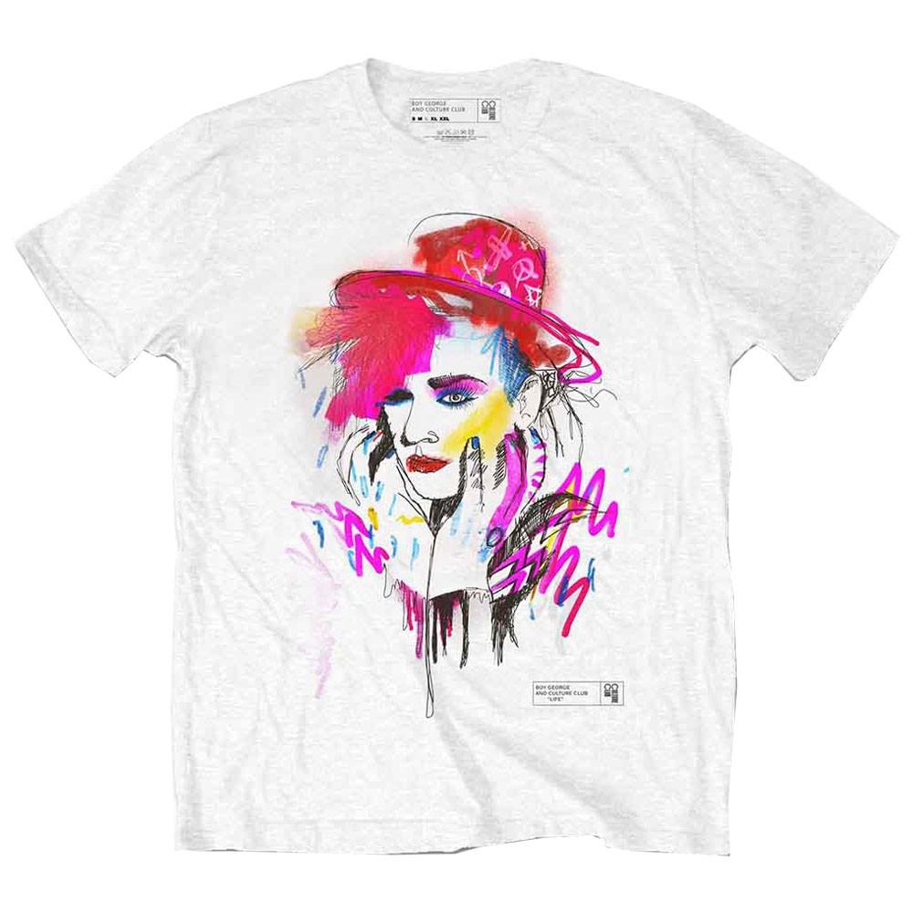 Boy George And Culture Club Drawn Portrait T Shirt L