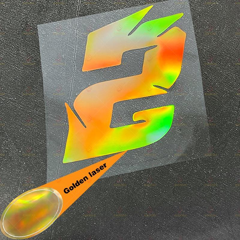 1pc Gold Laser Motorcycle Number Sticker Waterproof for Refit Motorcycle Helmet Fairing Car Window Bicycle Universal Vinyl Decal