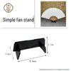 Chinese Bamboo Wood Fan Stand: Ancient-Style Round Fan Holder for Bridal or Palace Fans