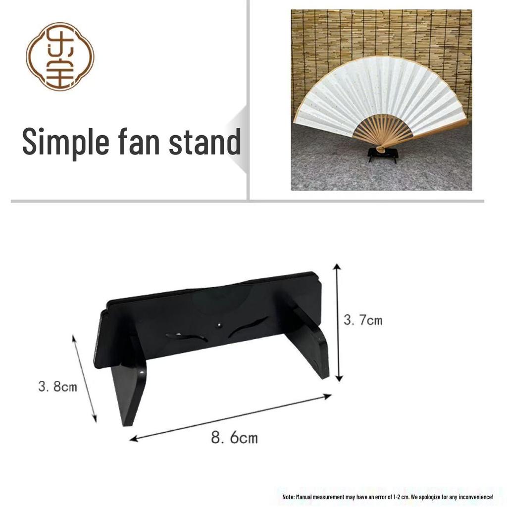 Chinese Bamboo Wood Fan Stand: Ancient-Style Round Fan Holder for Bridal or Palace Fans