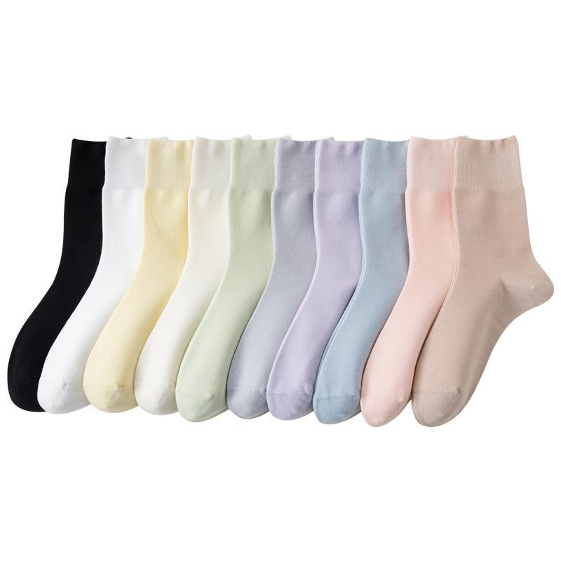 Women's Summer Thin Cotton Deodorant Loose Mouth Month Boneless Anti Pilling Tube Stack Socks