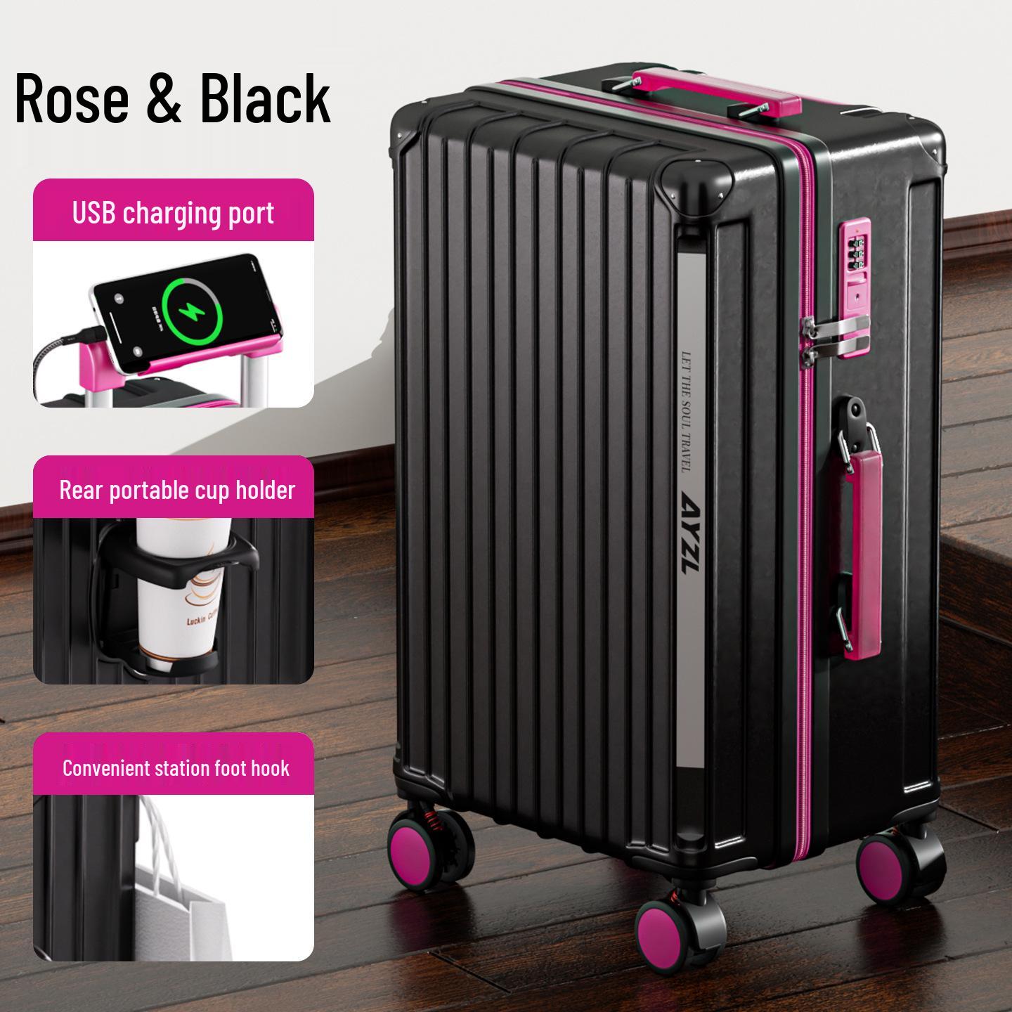 

2025 Чемодан большой вместимости 26 дюймов и ручная кладь 20 дюймов с кодовым замком для мужчин и женщин 30 inch