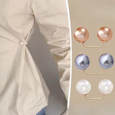 Broche Antirreflejos Perla Maravillosa Fajín Sin Costuras Broche Pequeño Mono Ropa Segura
