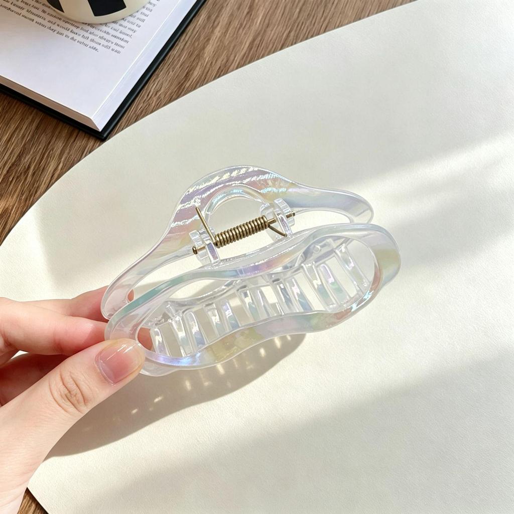 Koreanische durchsichtige Haarklammer für Damen, kleine und große Größen, mit Wolken-, Herz-, Quadrat-Designs, Hochwertiges Haaraccessoire & Schmuck