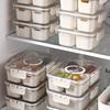 Food Storage Box with Lid And Handle Transparent Snack Organizer Moisture-proof Kitchen Container for Nuts Candies Biscuits Dried Fruits