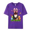 Cute French Bulldog Dog Bunny Ears Easter Eggs Easter Day Graphic T Shirts 100 Cotton Anime T Shirts Mardi Gras