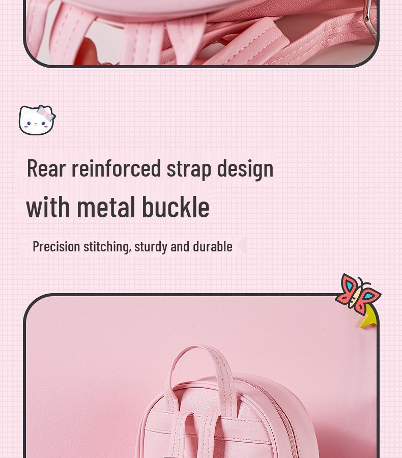 Girls' Cute Cartoon Kitten Sequin Backpack - Perfect for Travel and Outings