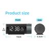 180° Rotatable Projection Digital Alarm Clock Brightness Dimmer Temperature Display Electronic Table Clock USB Snooze Function