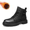 Men Ankle Boots Retro British High-top Men Boots Fashion High Quality Leather Shoes New Outdoor Men Motorcycle Boots